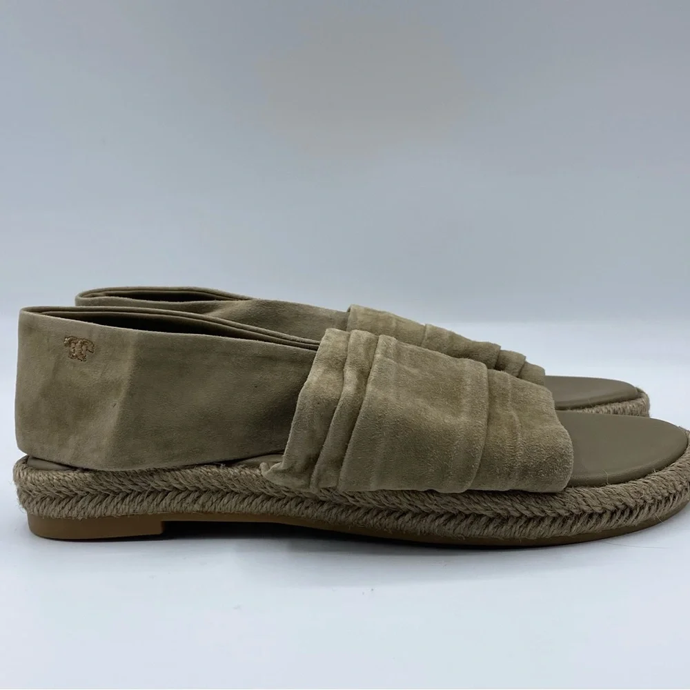 NWOB Tory Burch‎ Suede Slingback Espadrilles In Leccio Tan Size 5